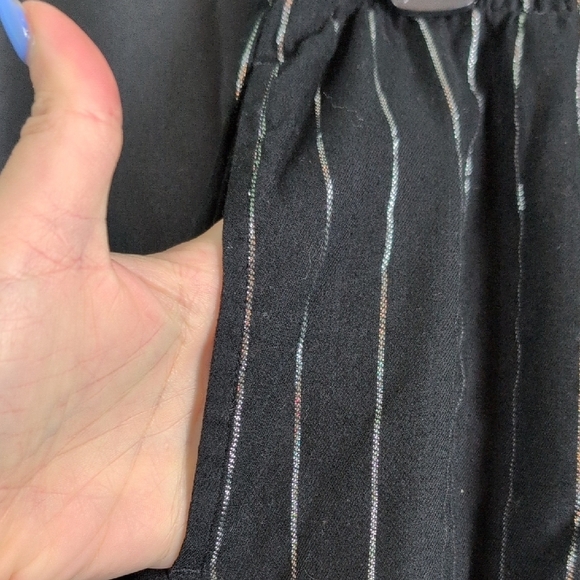 Victoria Secret/PINK.  Black  with Vertical Pinstripes. Large. EUC - Picture 5 of 5